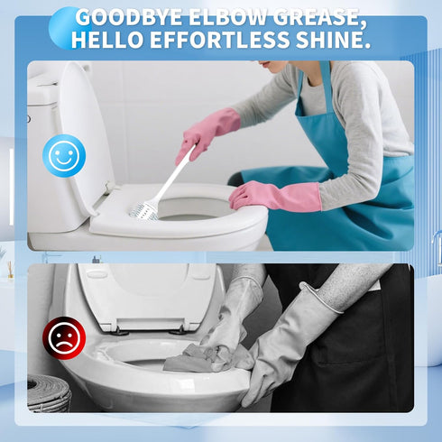 Aloevia IPX7 320RPM Electric Toilet Brush, Ultra Quiet & Powerful Scrubbing, Waterproof Self-Cleaning Brush
