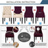 Wingback Side Chair Cover Stretch Dining Accent Chair Covers Slipcovers with Arm Reusable Printed Sloping Arm Chair