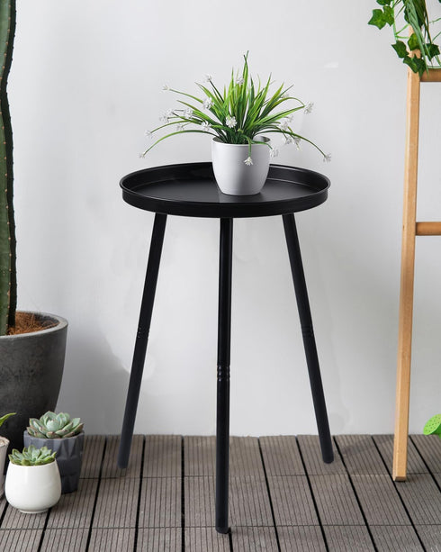 3 AOJEZOR Side Table: End Table for Any Room - Small Side Tables for Small Spaces All Matte Black with Legged