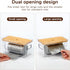 3-Pack Trash Bag Holder,Trash Bag Dispenser with Bamboo Lid, Stackable Acrylic Garbage Bag Dispenser for Under Sink Use