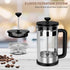 RAINBEAN French Press Coffee Maker, 12 Oz Mini Coffee Press, 1 Cup, with 3 Filterations, Borosilicate Glass