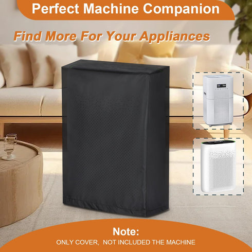 Dustproof Air Purifiers Cover for Storage, Universal Waterproof Cover for Home Appliances (Black)