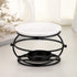 JuxYes European Metal Oil Burner Wax Warmer, Ceramic Tealight Candle Holder, Aromatherapy Diffuser