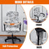 CRFATOP Stretch Computer Office Chair Cover with Durable Zipper, Universal High Back Chair Slipcover