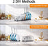 ORDORA Expandable Pots and Pans Organizer Under Cabinet, Cutting Board Pot Lid Holder with 10 Adjustable Dividers