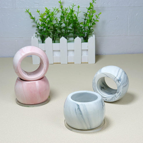 Small Ceramic Electric Toothbrush Holder Stand for Bathroom Vanity Countertop, Set of 2 (Grey)