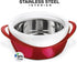 Pinnacle Large Insulated Casserole Dish with Lid, 2.6 qt. - Elegant Hot Pot Food Warmer/Cooler, Red