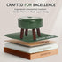 13in 13''L 13''W 10.2''H, oakvivo Small Foot Stool Ottoman, Round Faux Leather Foot Rest for Couch, Under Desk Pouf