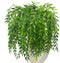CATTREE Artificial Weeping Willow, Plastic Plants Greenery Leaves, Fake Hanging Vine Faux Ivy Garland, 4 Pack