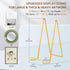 Large Plate Holder Display Stand - 10 inch Tall Plate Stands for Display - Metal Picture Frame Stand - Big Tabletop Easel Stand for Decorative Plates | Platter | Book | Plaque | Tile - 3 Pack - Gold