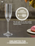 MICHLEY Tritan Champagne Flutes Glassware, Set of 4 Unbreakable Plastic Wine Glasses, 6 oz, Crystal Clear