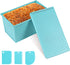 Blue 1LB Dough Capacity Sandwich Bread Loaf Pan, Non-Stick with Dough Scraper Cutter