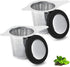 Two Pack Tea Infuser Basket, Stainless Steel Tea Strainer, Tea Filter with Small Strainer and Lid, Tea Diffuser for