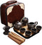CAISANG Travel Tea Sets 12 PACK Ceramic Teapot, Chinese Tea Pot Cup Set