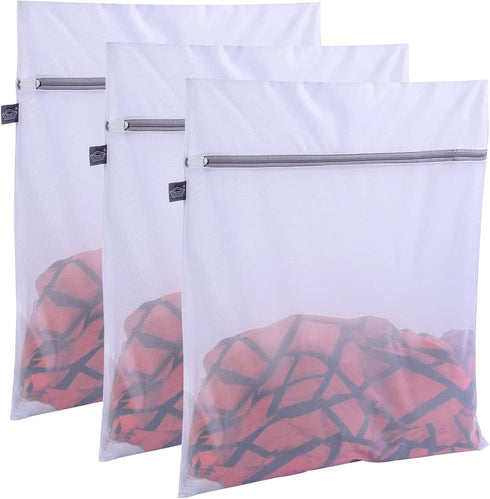 Kimmama Mesh Laundry Bag Wash Bags, Zippered Net Washer Sack for Cleaning and Drying Cloths, Delicates, Intimates, Bra,