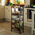 5 360 41 Inch Fruit Vegetable Basket Storage Cart Tier Snack Cart Stackable Metal Mesh Vegetable Organizer with Degree