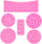 Rainmae 6Pcs Cute Baby Silicone Fondant Cake Mold, Baby Birthday Party Kitchen Baking Moulds for Cake Decorating