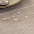Kunxufi 24 Inch Farmhouse Small Round Brown Waterproof Tablecloth Heavy Weight Cotton Linen Table Cloth with Tassels