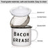 Golden Hills Mercantile Bacon Grease Saver with Strainer - Vintage Enamelware Design, 4 inch x 4 inch (Black)