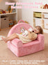 Cozy Kids Sofa Chair with Removable Washable Cover & Magic-Tape Backrest Toddler Chair, Crystal Velvet Furniture