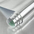Silver Contact Paper, Thicken Stainless Steel Metallic Waterproof Peel and Stick Wallpaper for Kitchen Cabinets and