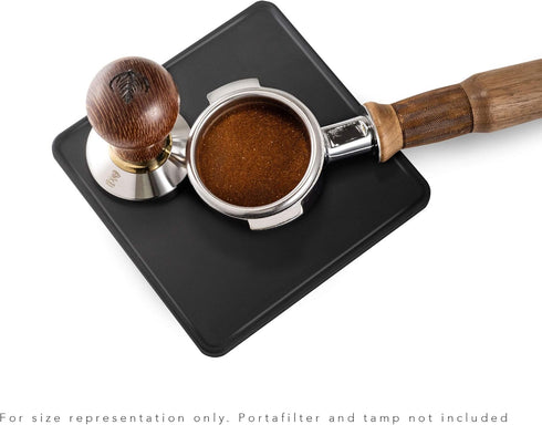 Espresso Tamping Mat by Barista Basics, 6" x 6" Food Safe NBR Rubber Coffee Tamper Mat