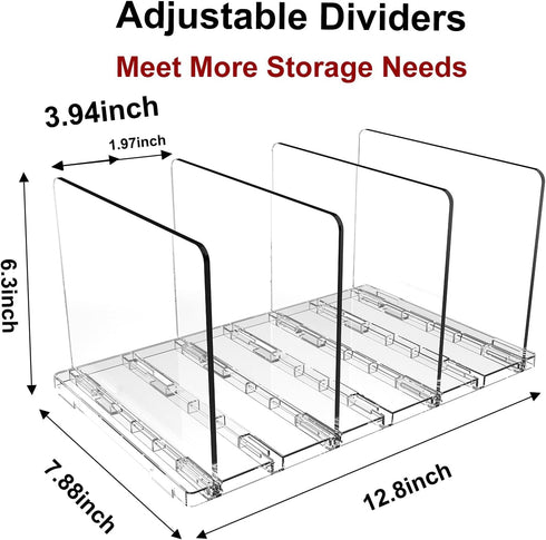 Copidrum Closet Organizer(1PACK) Clear Kids Shoe Rack Holder for Storage Organizer Stackable Shoes Shelf Dividers