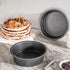 HONGBAKE Round Cake Pan Set for Baking, 8 Inch Nonstick Circle Cake Pans, 2 Pieces Layer Cake Tin, Grey