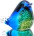 Qf Glass Bird Handmade Blown Glass Figurine, Decorative Ornaments for Home, Blue and Green Paper Weight