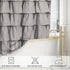 72x72 Inch Handmade Ruffle Shower Curtain Shabby Chic Shower Curtain for Bathroom Soft Cloth Microfiber Bath Curtain