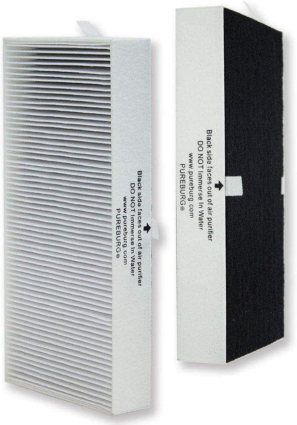 PUREBURG HRF201B True HEPA Replacement Filter for Honeywell HHT270 HHT270W HHT290, 2-Pack