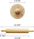 Thunder Group WDRNP015 Rolling Pin, 15", 3-1/4" Dia. Barrel