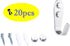 FGen 20pcs Stainless Steel Hanging Hooks, Solid Hooks for Family Hotel Bathroom Accessories