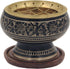 DharmaObjects Charcoal Incense Burner, Decorated Brass