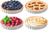 FEOOWV 7 Inch White Round Porcelain Quiche Pan - Non-Stick - Baking Tart Pies, Chicken Pot Pie, Dishwasher Safe
