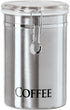 Oggi Stainless Steel Coffee Canister 62 fl oz - Airtight Clamp Lid,