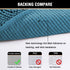 H.VERSAILTEX Non Slip Bath Mat for Bathroom, Luxury Chenille Ultra Soft Rugs 24x36, Washable Dark Teal