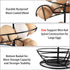 Countertop, QUTREY Black Metal Egg Skelter with Storage Basket, Spiral Design Egg Holder for Large Egg for Kitchen