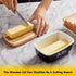 Countertop, Counter Black Butter Dish, ALELION Large Ceramic Butter Dish with Lid for Butter Keeper Container