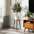 TableClr.1-Flower 16" KINNARY Plant Stand Indoor, Wood Plant Table Plant Holder with Raised Design,Heavy Duty Metal