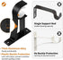 KOLAKO 4 Pack Heavy Duty Curtain Rod Bracket, Decorative Rod Holders for 1 Inch Drapes Rod, Black