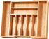 Umilife Large Expandable Kitchen Silverware Drawer Organizer, 2.5" Extra High Adjustable Divider with Curved Grooves
