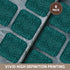 3dRose Teal Triangle Glass Mosaic Look - One Dimensional Design Soft Coasters, Set of 8 (CST_124753_2)