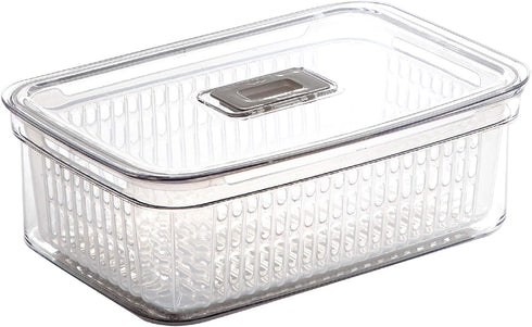 BINO Produce Saver - 15.2 Cup/3.6L Fridge Storage Containers for Fruits and Vegetables, BPA-Free
