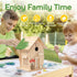 NESTO Wooden DIY Bird House Kit for Adults to Build, Outdoor Woodworking Crafts Freestyle Painting, Hanging Birdhouse