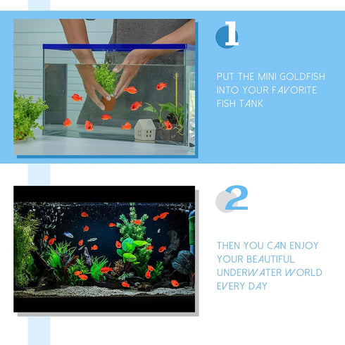 Yookeer Small Resin Red Goldfish Mini Figurines, 36 Pieces for Garden Accessories and DIY Crafts