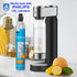 ADD4901BKOQ/37, 1L 60L CO2 Philips Sparkling Water Maker Plastic Soda Streaming Machine with Quick Twist Bottle, BPA