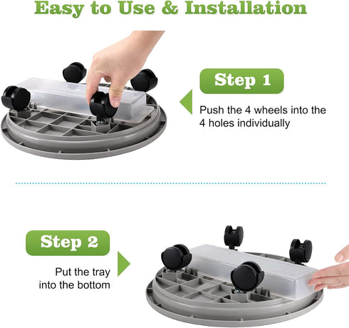 Looca 13Rolling 3 Pack, 120 lbs Plant Caddy with Wheels and Drainage Tray, Plant Stand Flower Pot Mover, Planter