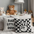 FLDAS 1818 Inch Set 2 Checkered Pillow Covers, Rad Little Dude Preppy Peace Hand Sign Decorative Throw Pillow Covers