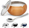 KooK Sugar Bowl with Lid and Spoon, Sugar Container for Salt, Coffee, Holds 2 Cups, Dishwasher Safe, Copper, 16 Oz